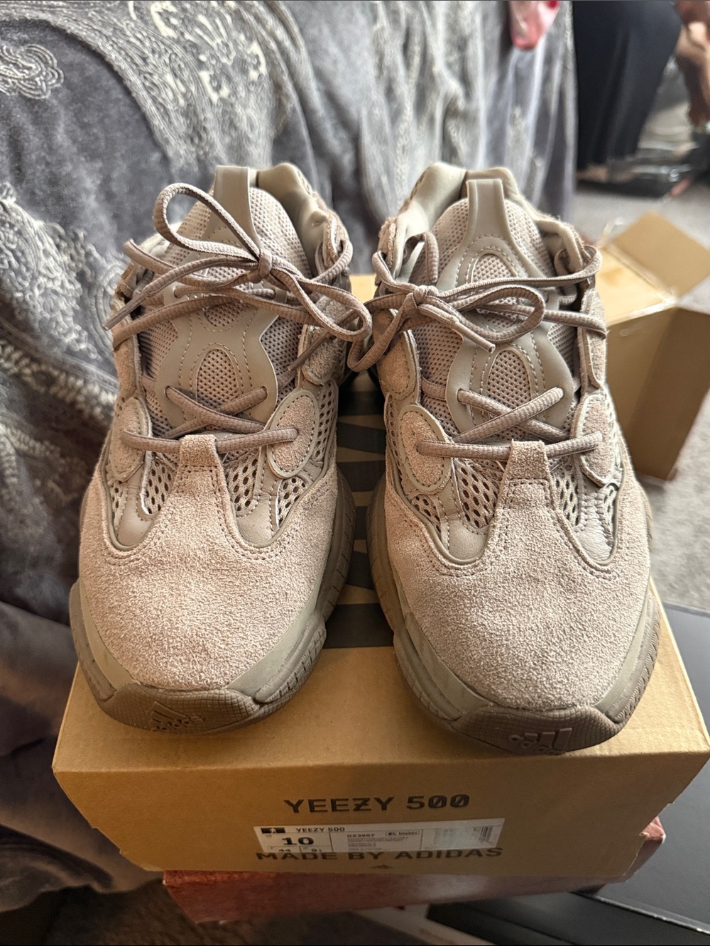 adidas Yeezy 500 Sneakers in Taupe Beige